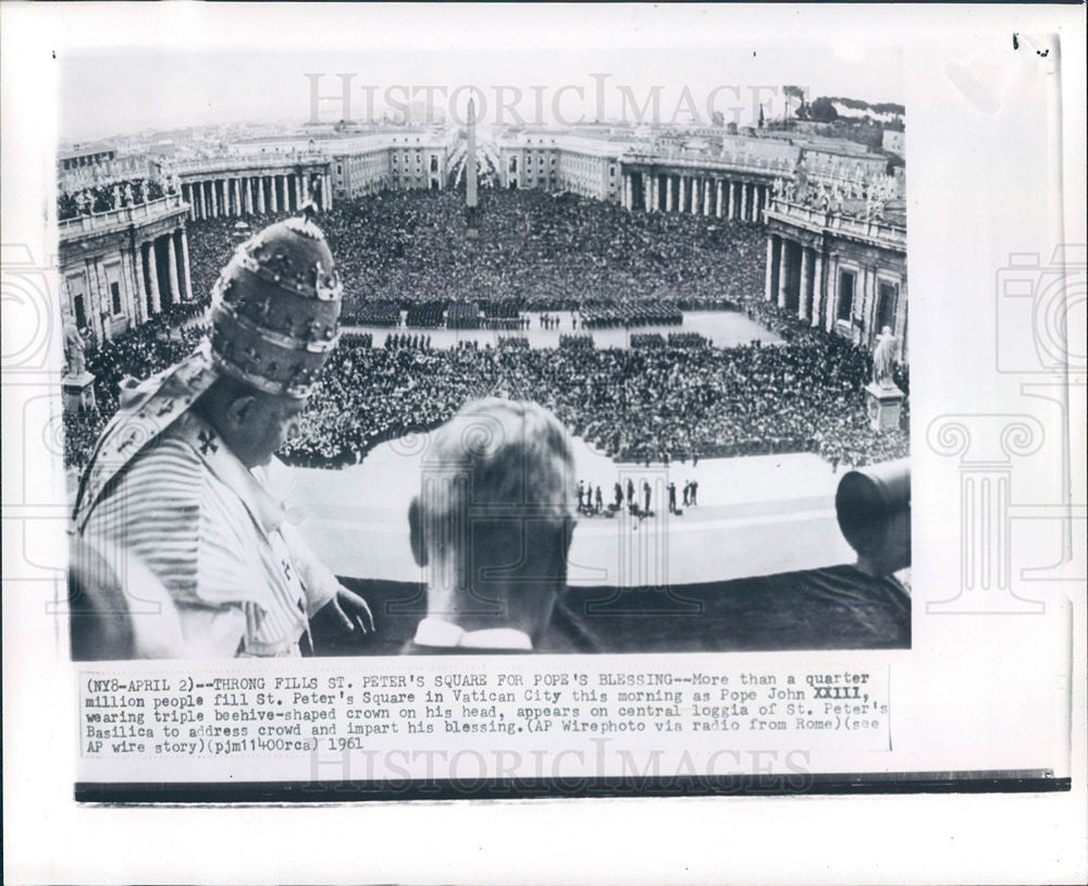 1961 Press Photo John XXIII Pope - Historic Images