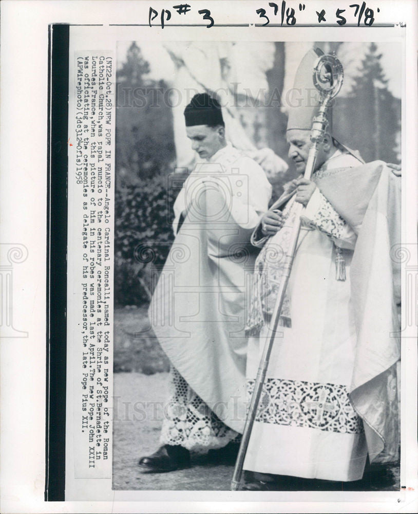 1958 Press Photo Angelo Cardinal Roncalli pope - Historic Images