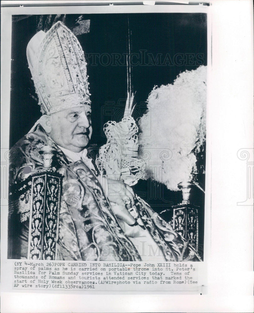 1961 Press Photo Pope John XX III - Historic Images