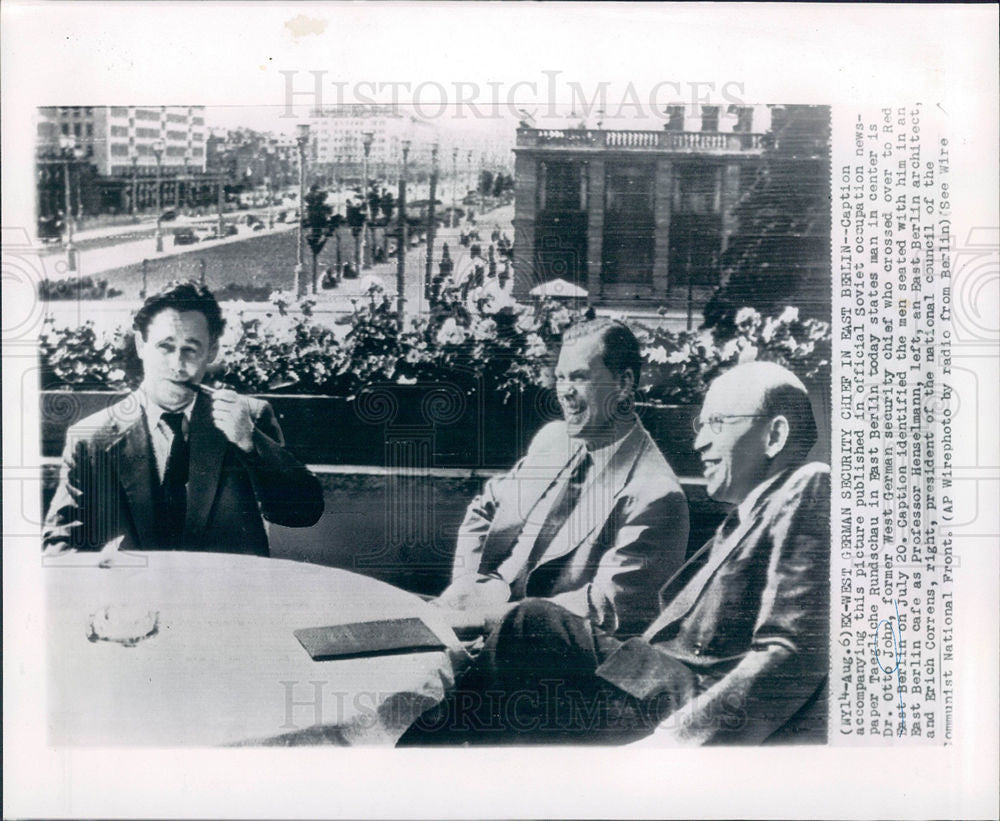 1954 Press Photo West German security chief east Berlin - Historic Images