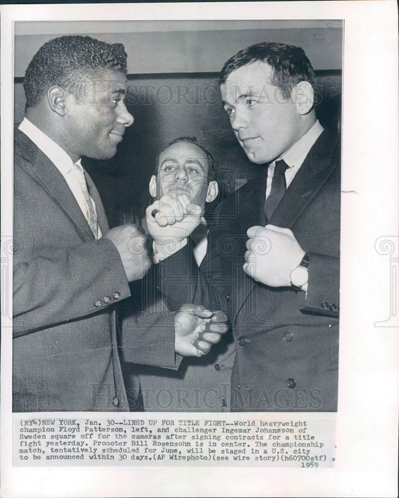 1959 Press Photo Floyd Patterson World Heavyweight Cham - Historic Images