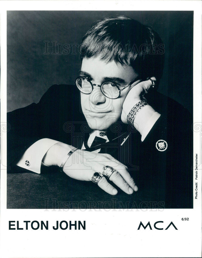 1992 Press Photo Elton John, singer, song-writer - Historic Images