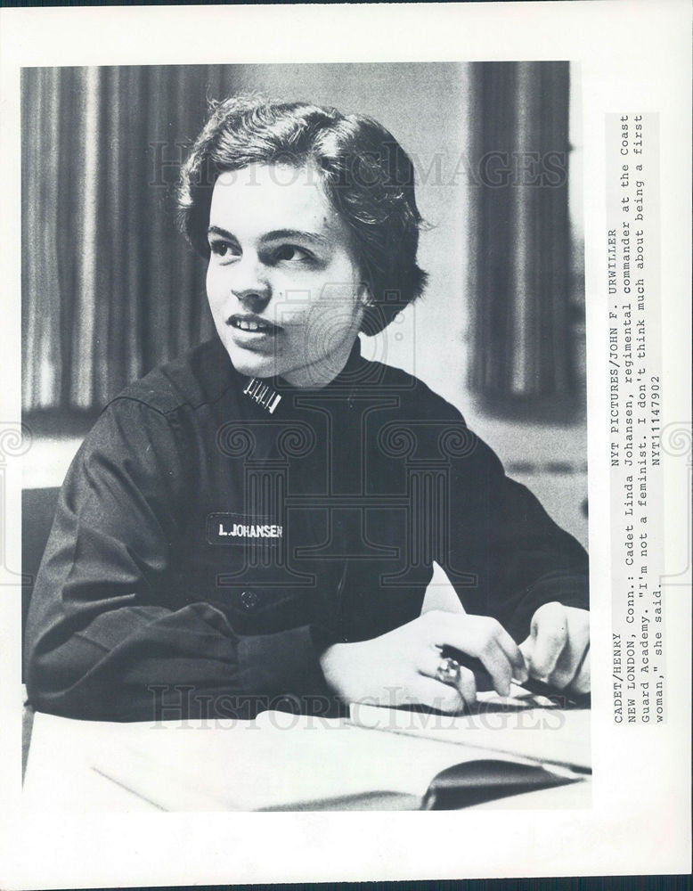 1979 Press Photo Linda Johansen Coast Guard Academy - Historic Images