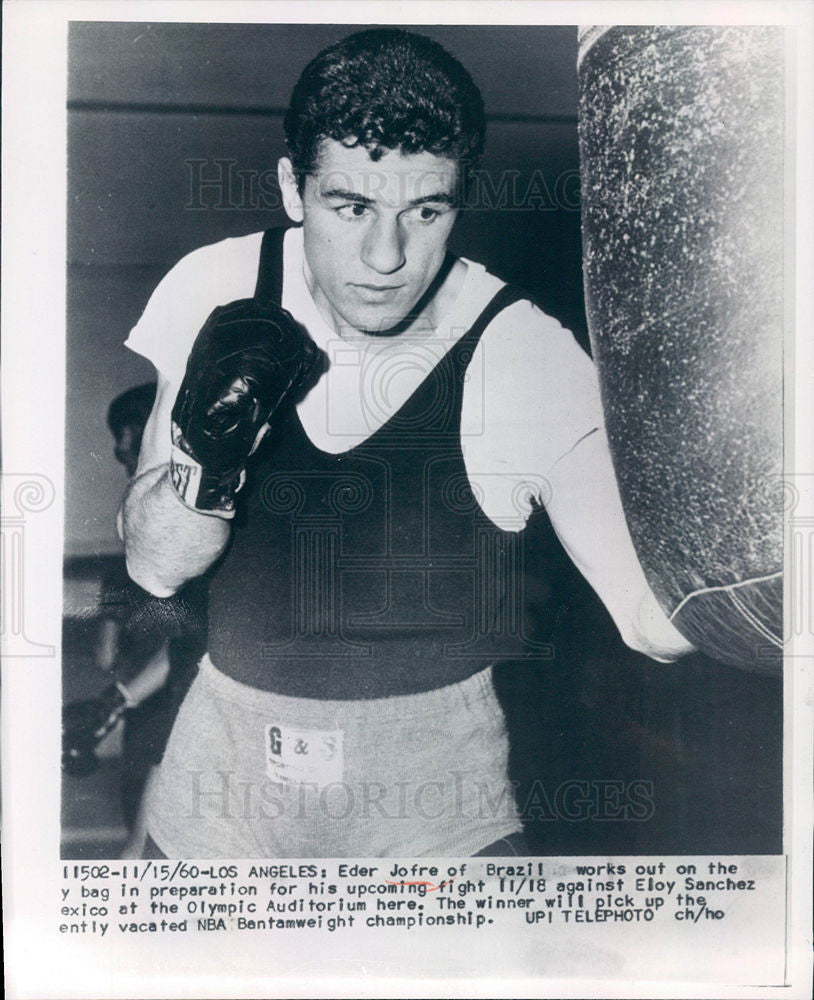 1960 Press Photo ?der Jofre Brazilian boxer Jofrinho - Historic Images