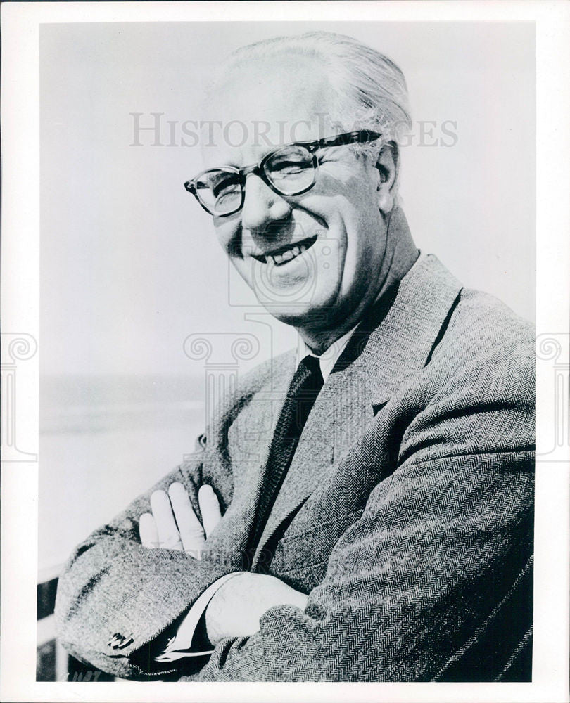 1963 Press Photo Eugen Jochum Germany  Conductor Piano - Historic Images