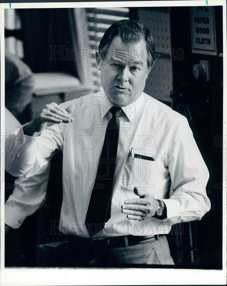 1989 Press Photo Miami Herald editor Larry Jinks - Historic Images