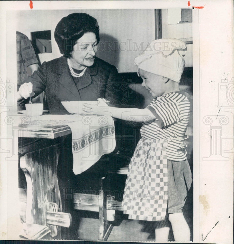 1963 Press Photo Lady Bird Johnson First Lady Lyndon - Historic Images