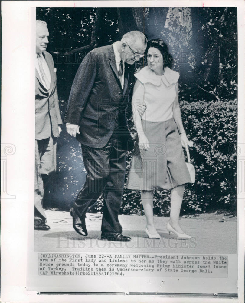 1964 Press Photo Lyndon Baines Johnson President us - Historic Images