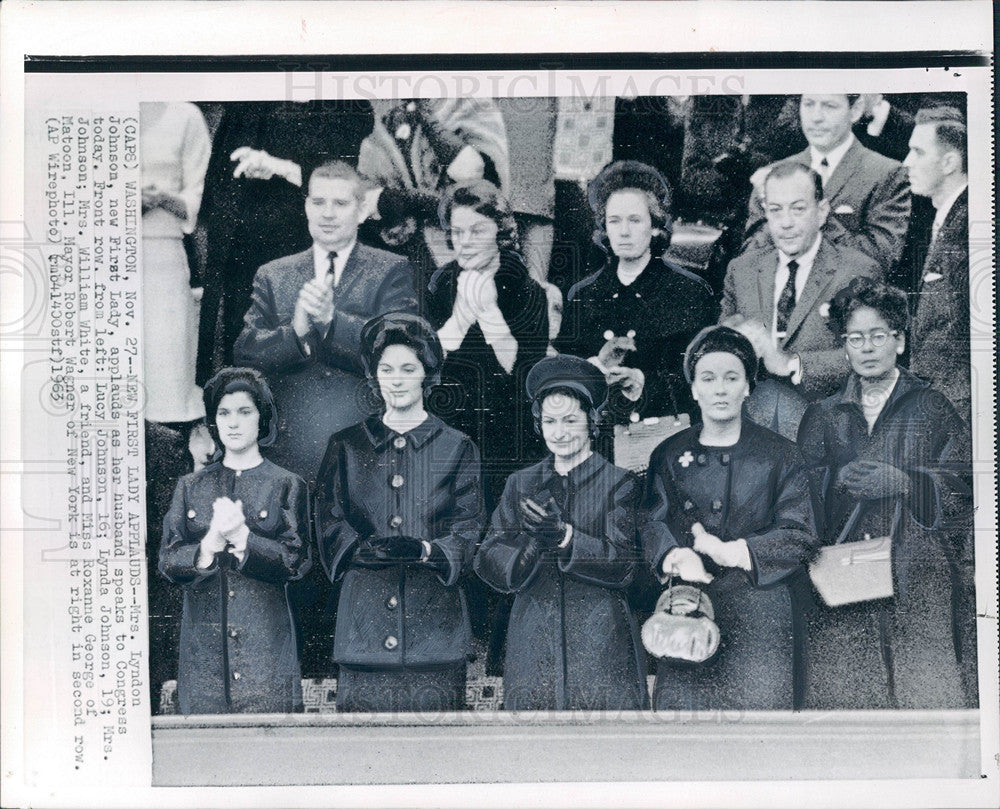 1963 Press Photo Lyndon B. Johnson President - Historic Images