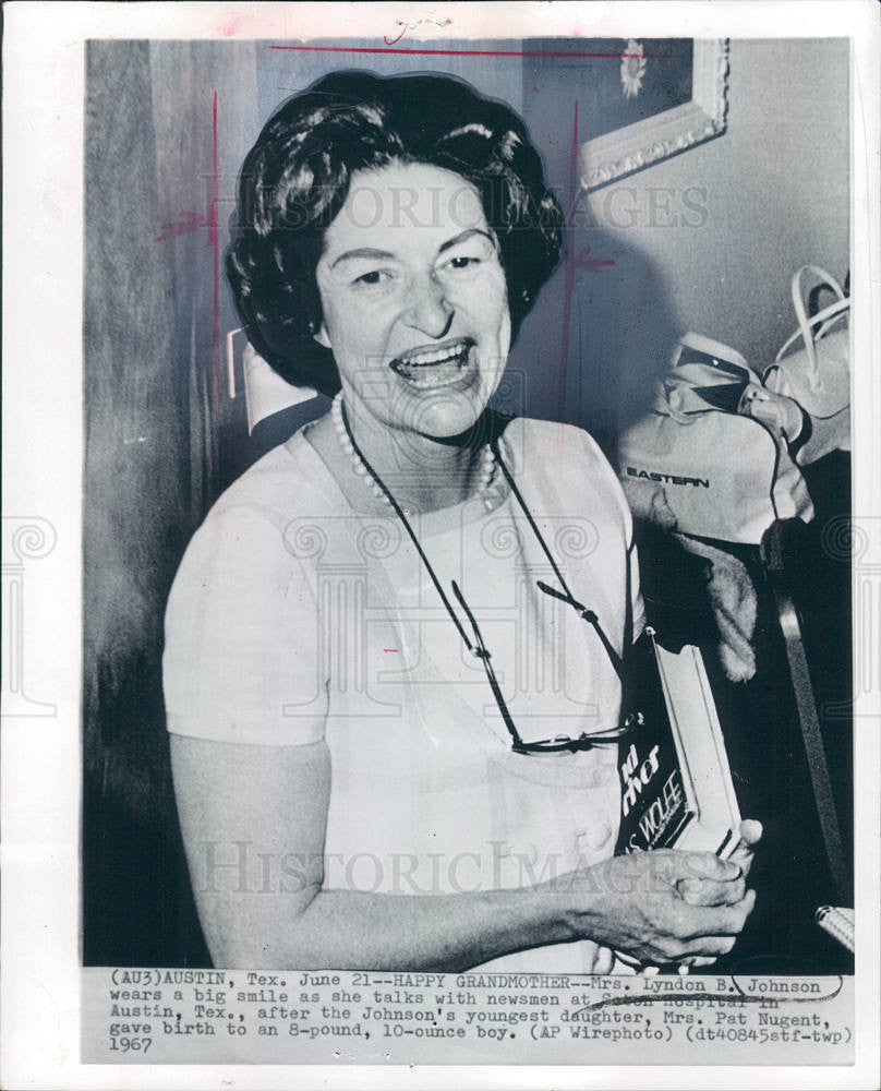 1967 Press Photo Mrs.Lyndon B.Johnson grandmother - Historic Images