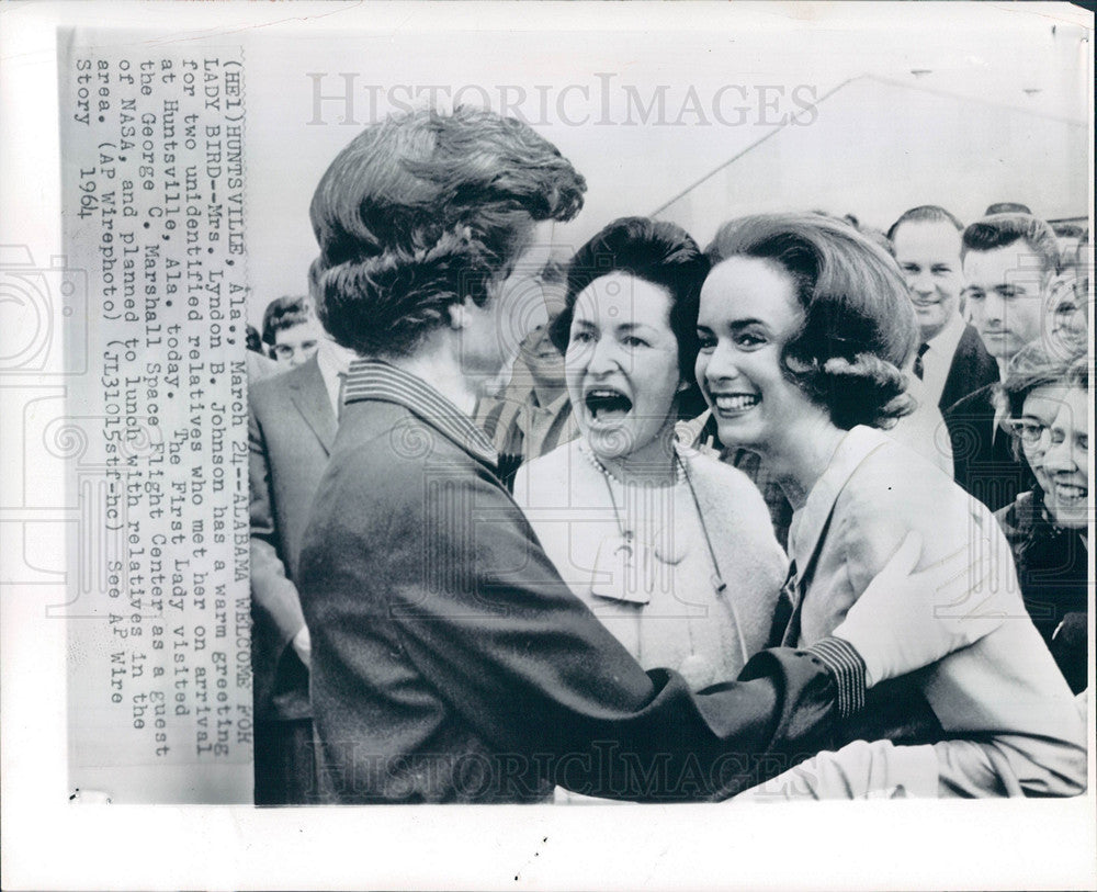 1964 Press Photo Mrs.Lyndon B. Johnson lady bird - Historic Images