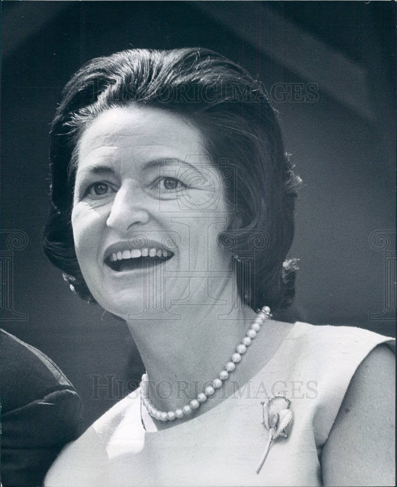 Press Photo Lyndon Johnson Wife President - Historic Images