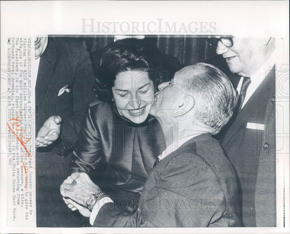 1965 Press Photo Lyndon B. Johnson U.S. President - Historic Images