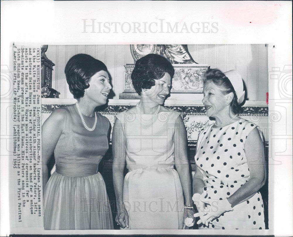 1965 Press Photo Mrs.Lyndon B. Johnson lady bird - Historic Images