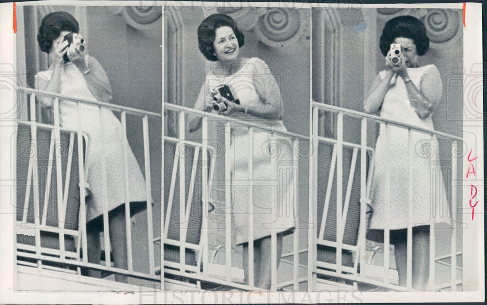 1965 Press Photo Lady Bird Johnson Film Documentary - Historic Images