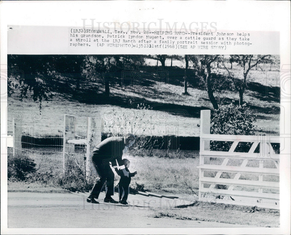 1968 Press Photo Lyndon Johnson grandson LBJ ranch - Historic Images