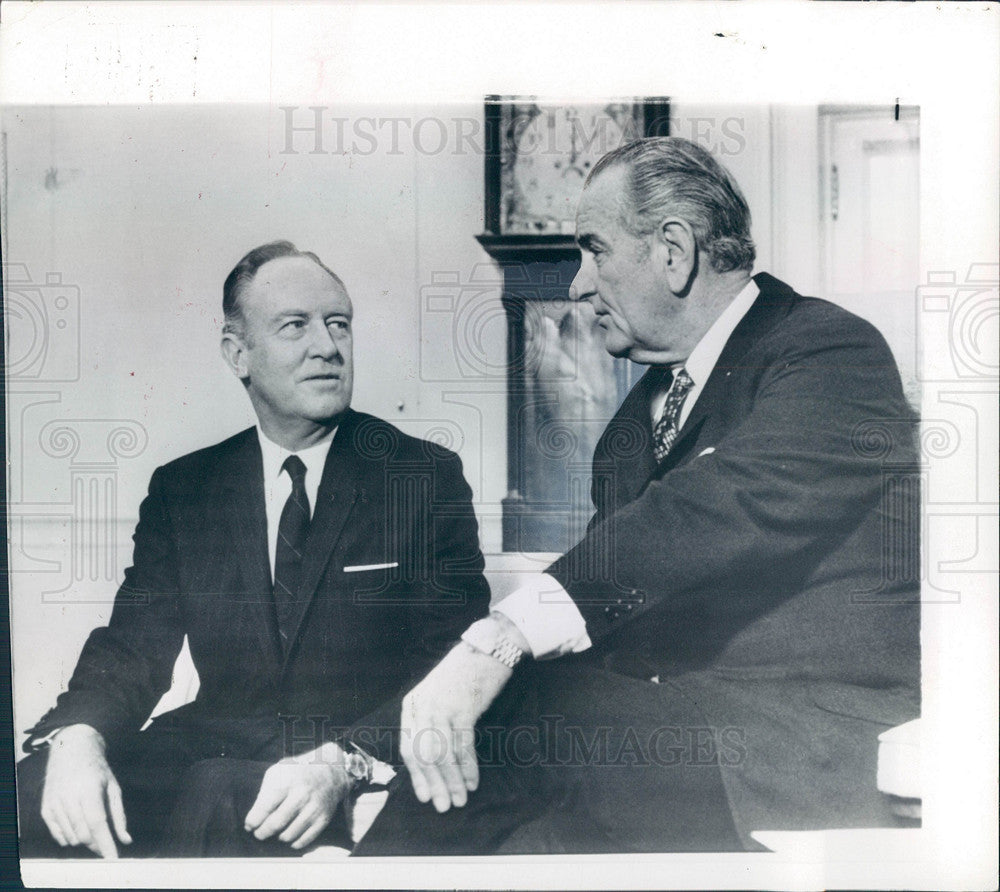 1968 Press Photo Lyndon B.Johnson President USA - Historic Images
