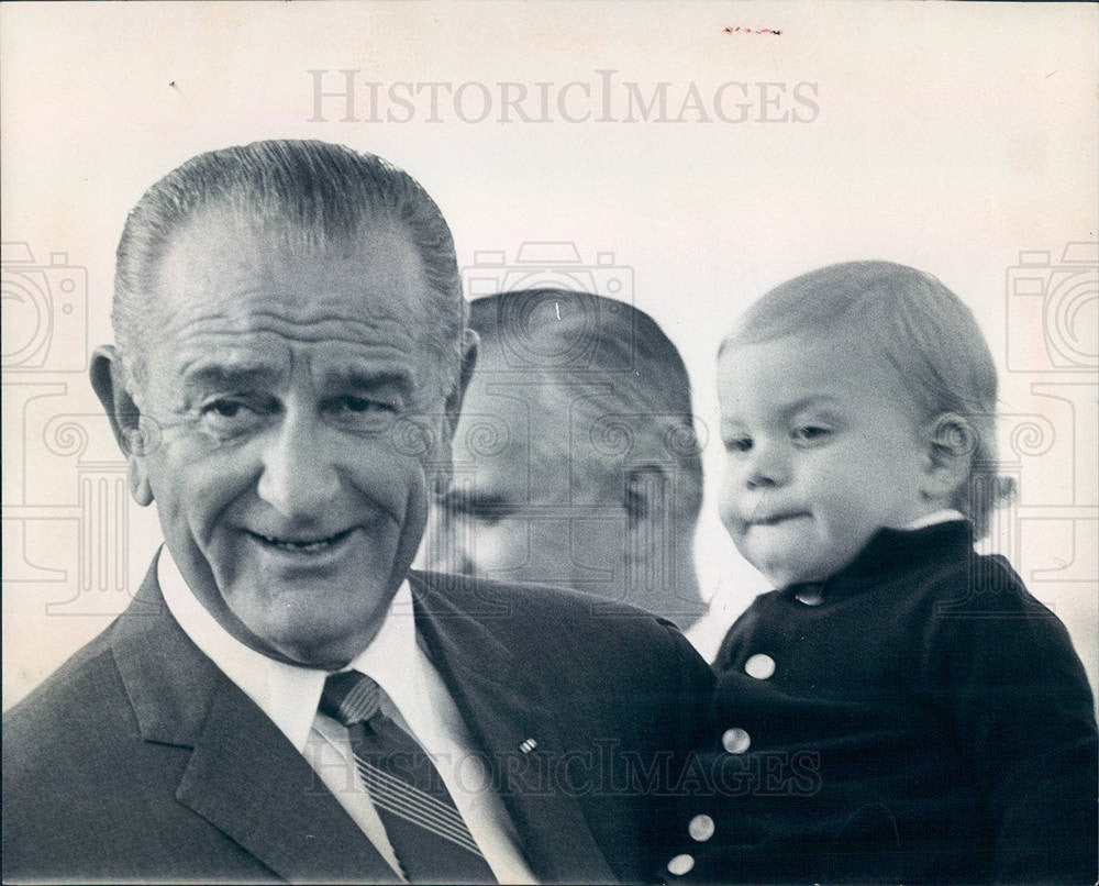 1968 Press Photo Lyndon B. Johnson, president - Historic Images