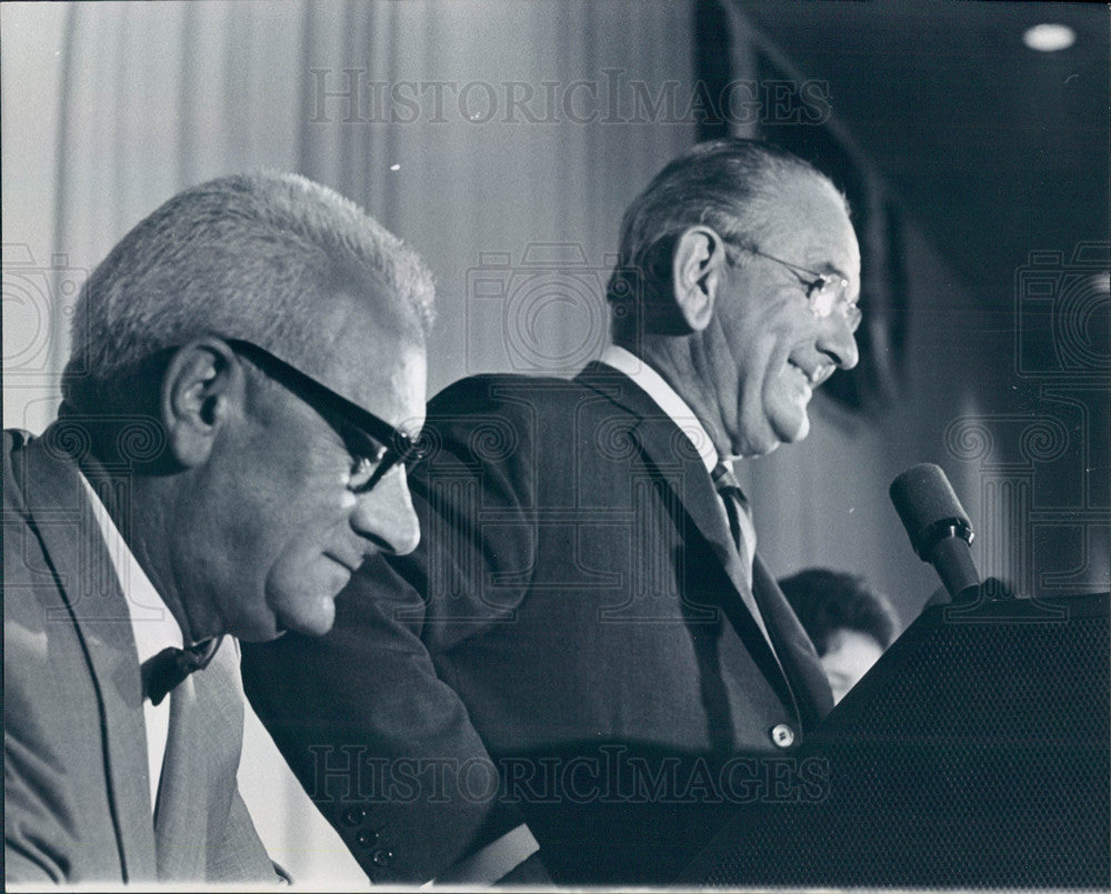 1968 Press Photo  President Lyndon Johnson - Historic Images