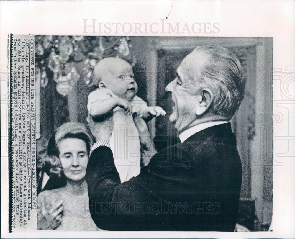 1967 Press Photo President Johnson grandson Patrick - Historic Images