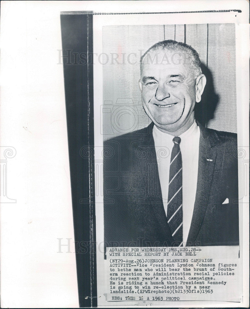 1963 Press Photo Vice president Lyndon Johnson - Historic Images