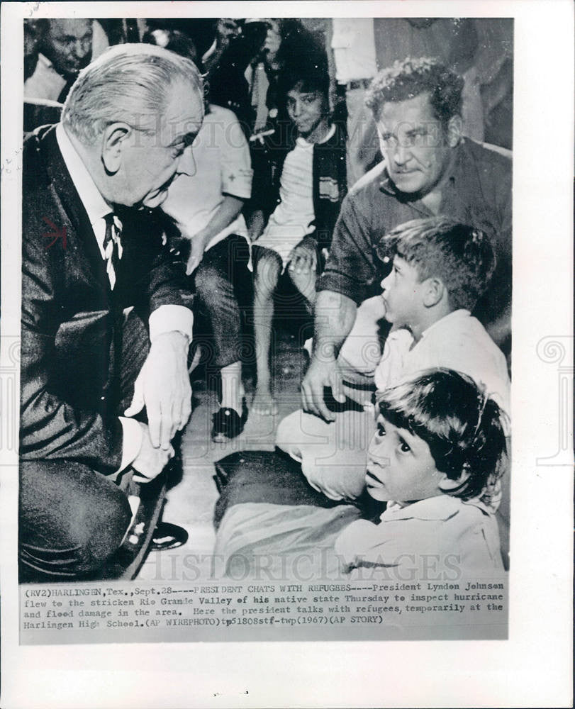 1967 Press Photo Lyndon B. Johnson President - Historic Images