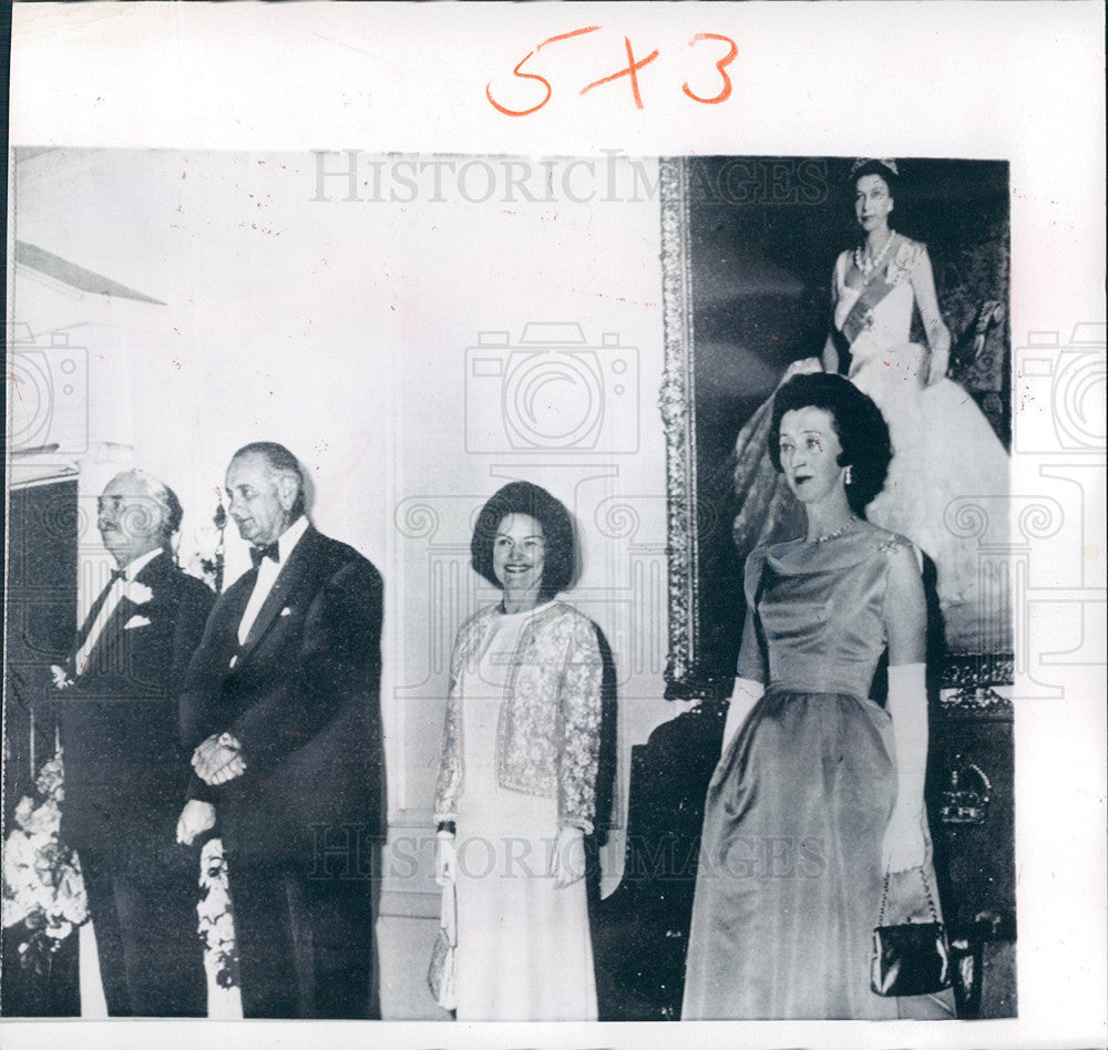1966 Press Photo Mrs. Johnson 1st lady New Zealand - Historic Images
