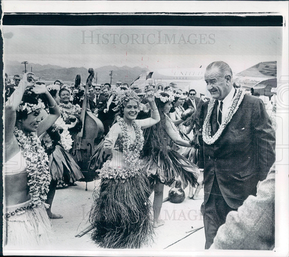 Press Photo Lyndon Johnson Democrat President - Historic Images