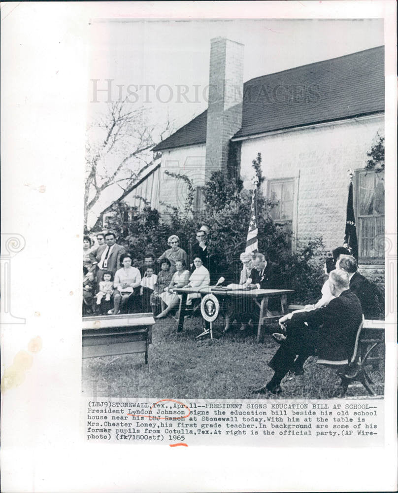 1965 Press Photo lyndon johnson lbj ranch cotulla, tx - Historic Images