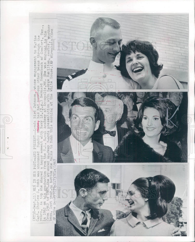 1967 Press Photo Lynda Bird Johnson beaus Charles Robb - Historic Images