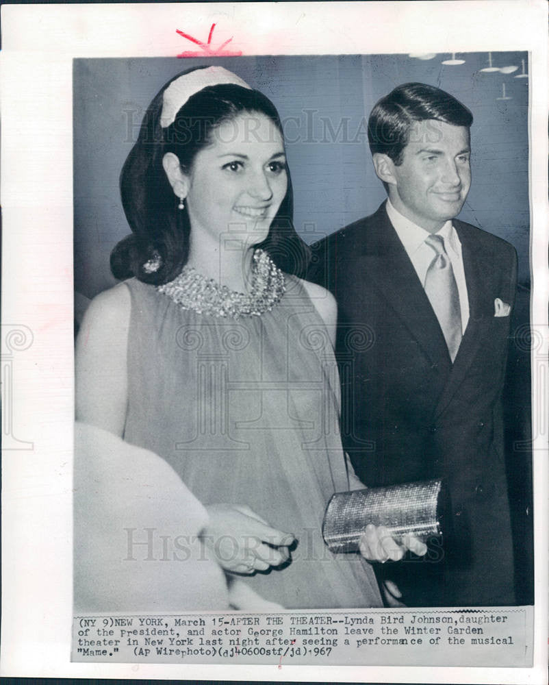 1967 Press Photo Lynda Johnson  First Lady Virginia - Historic Images