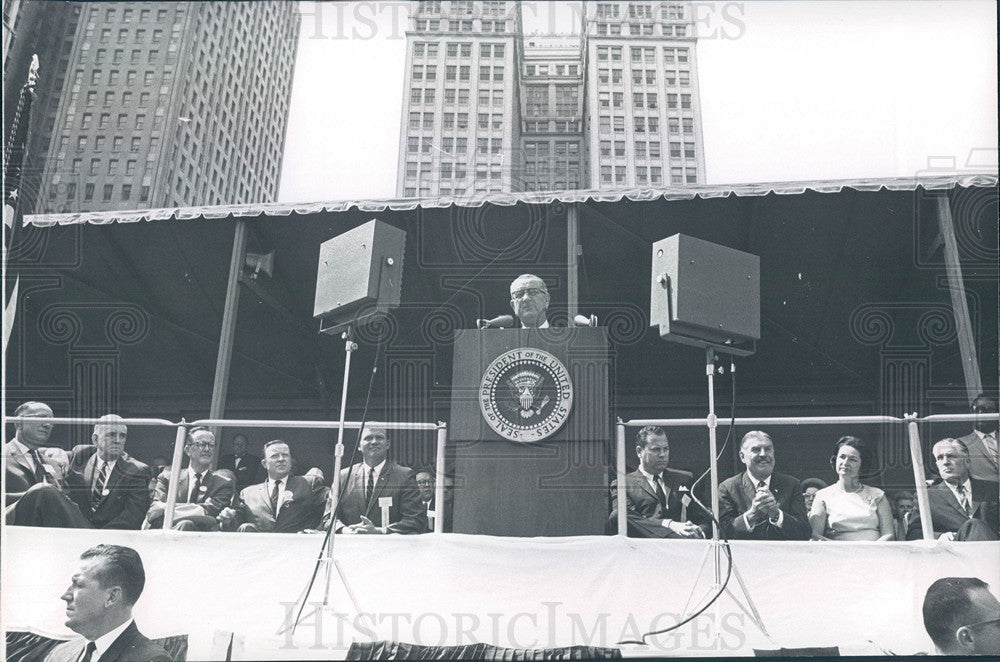 Press Photo President Lyndon Johnson 5 - Historic Images