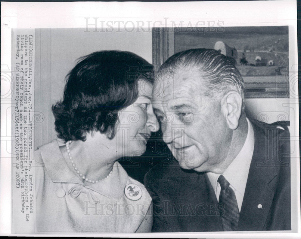 1966 Press Photo Mrs. Lyndon Johnson - Historic Images