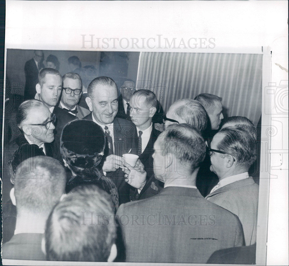 1964 Press Photo Lyndon Johnson President - Historic Images