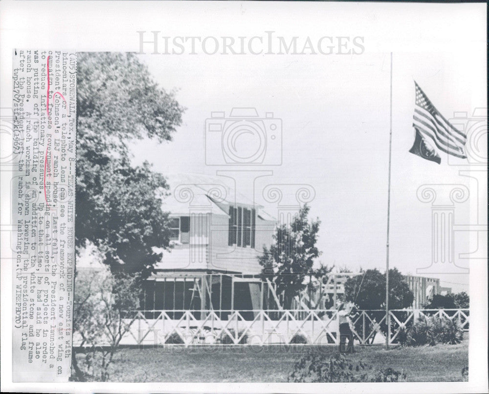 1967 Press Photo President Johnson&#39;s LBJ ranch house. - Historic Images