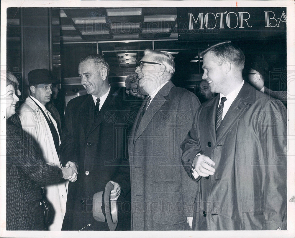 1961 Press Photo Lyndon B.Johnson President USA - Historic Images