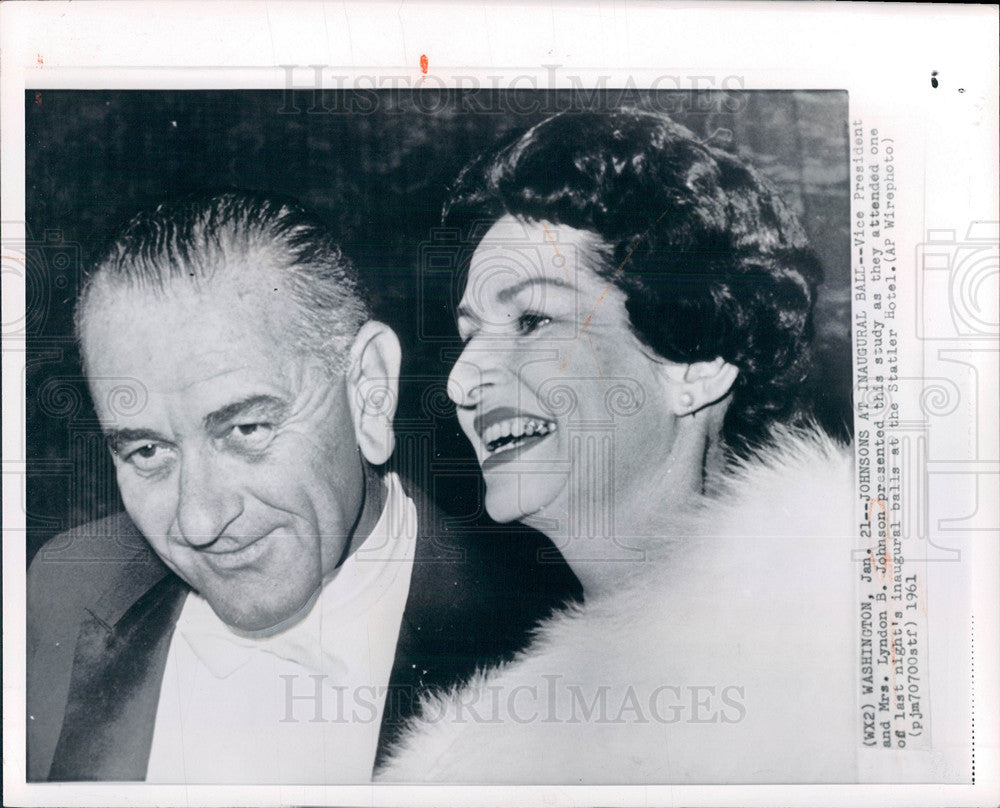 1961 Press Photo Mrs.Lyndon B. Johnson lady bird - Historic Images