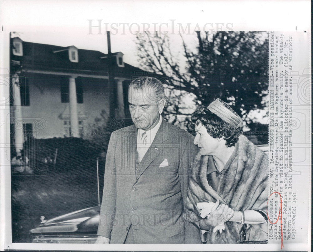 1961 Press Photo Lyndon B. Johnson President - Historic Images