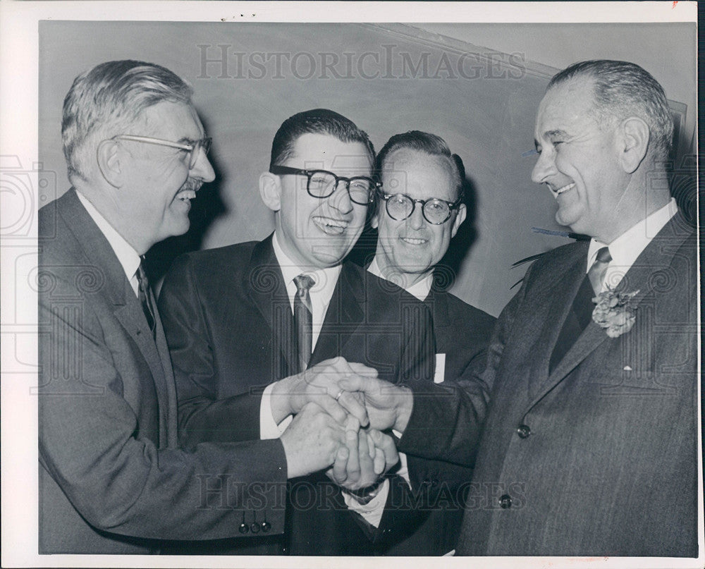 1963 Press Photo LYNDON B. JOHNSON DETROIT - Historic Images