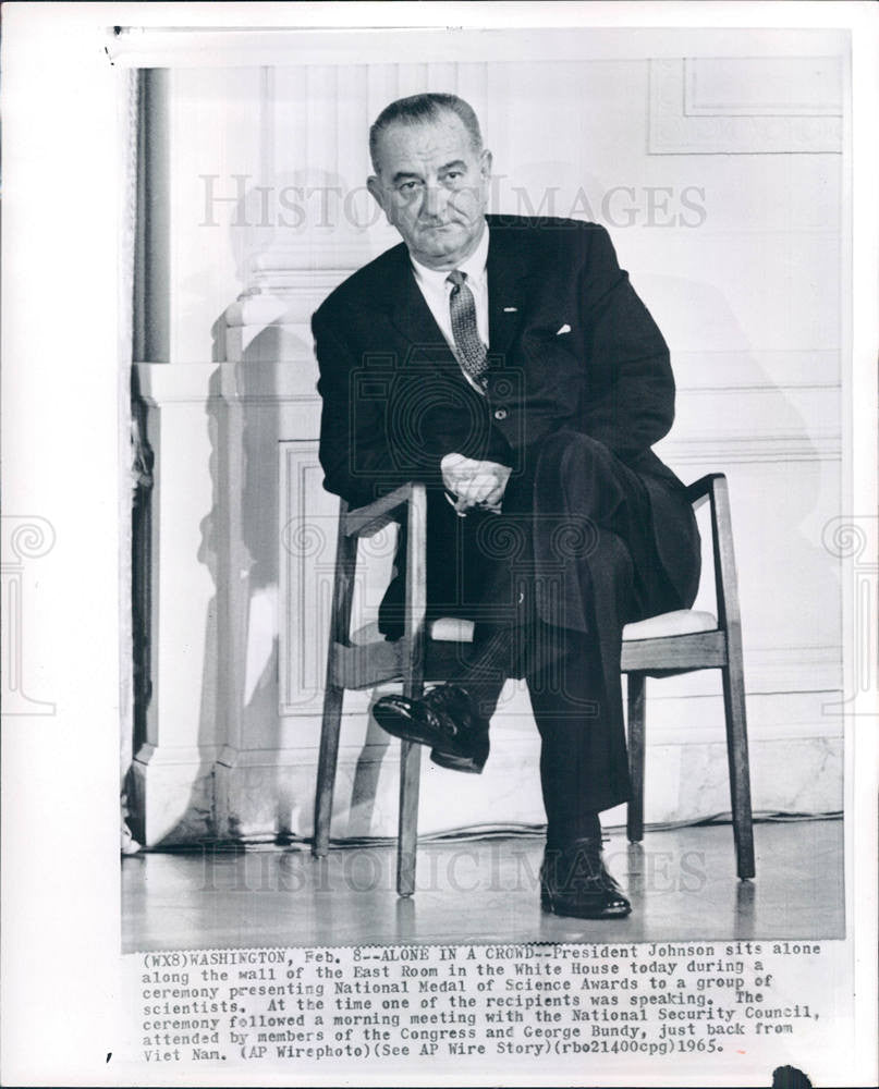 1965 Press Photo Lyndon Johnson President - Historic Images