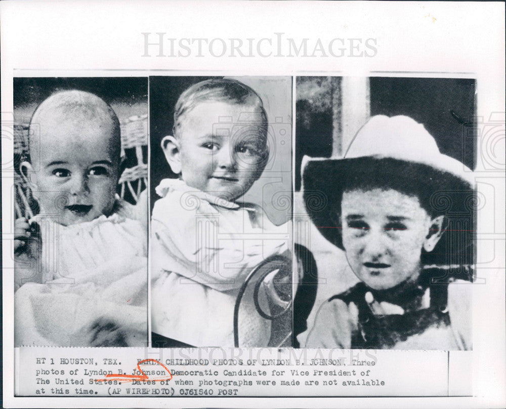 1960 Press Photo Lyndon B. Johnson President - Historic Images