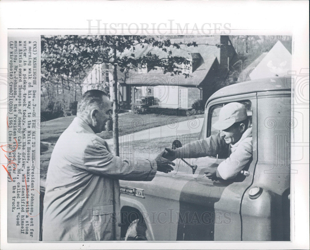 1963 Press Photo Lyndon B. Johnson President - Historic Images