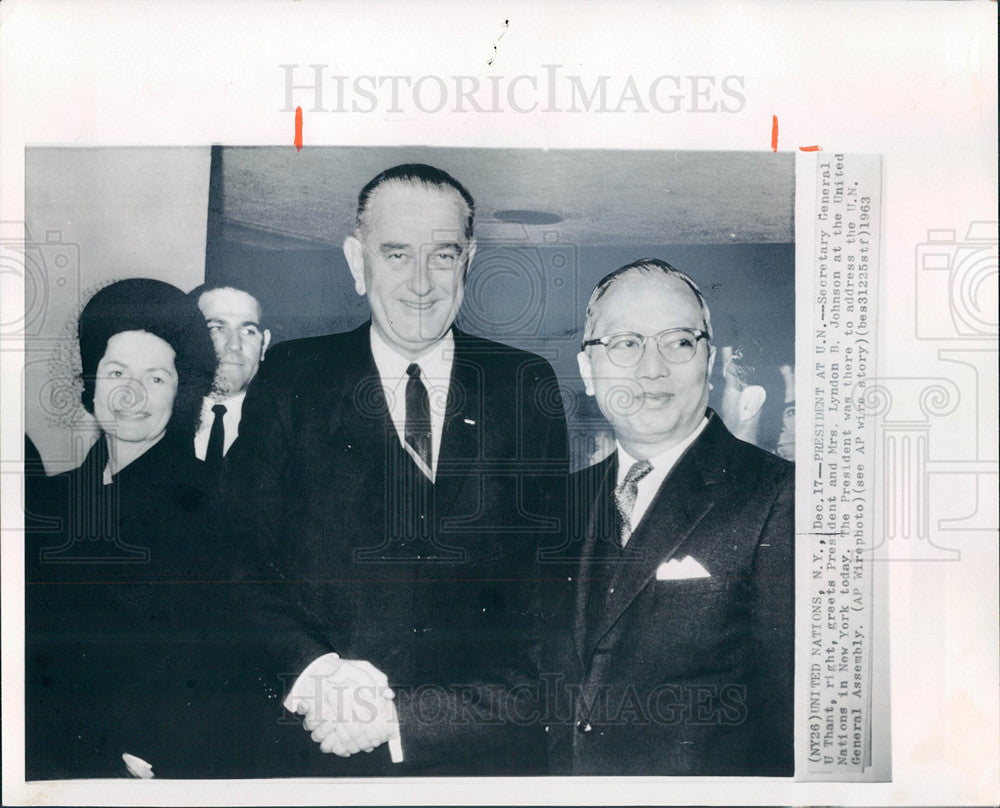 1963 Press Photo Lyndon B. Johnson President - Historic Images