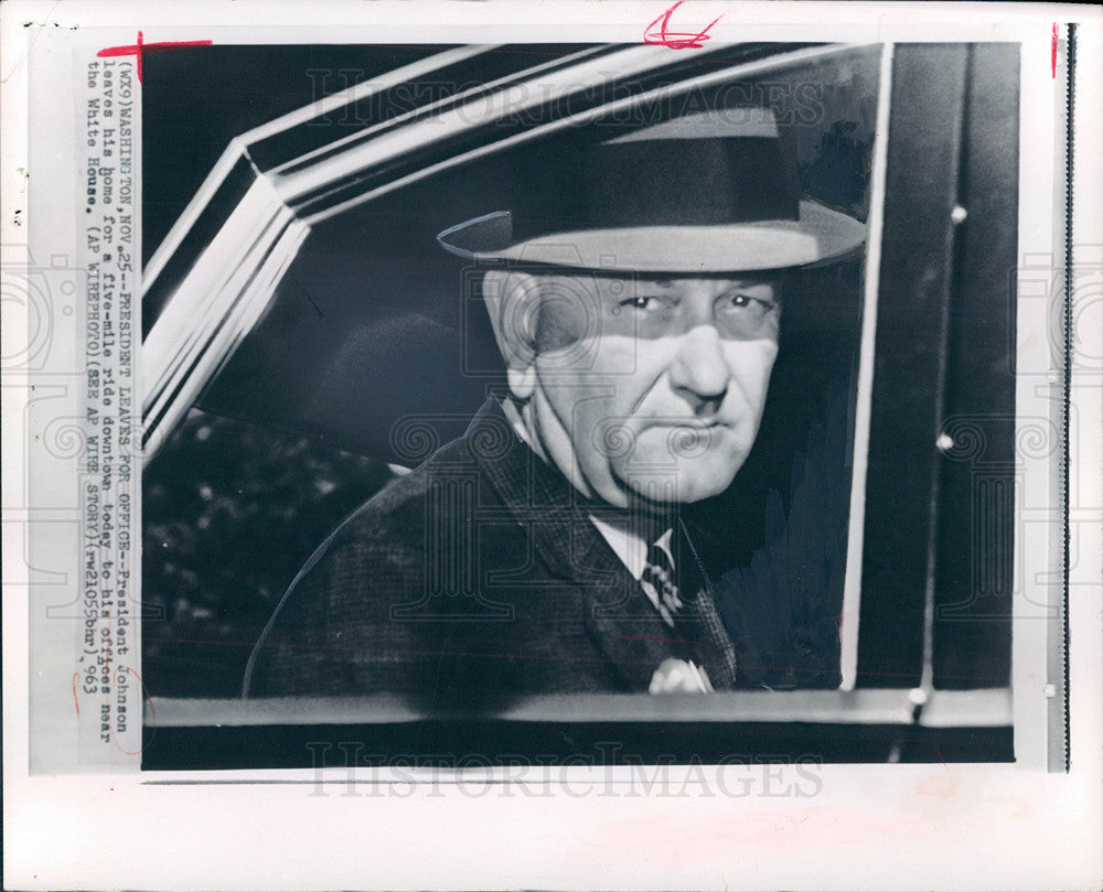 1963 Press Photo Lyndon B. Johnson U.S. President - Historic Images