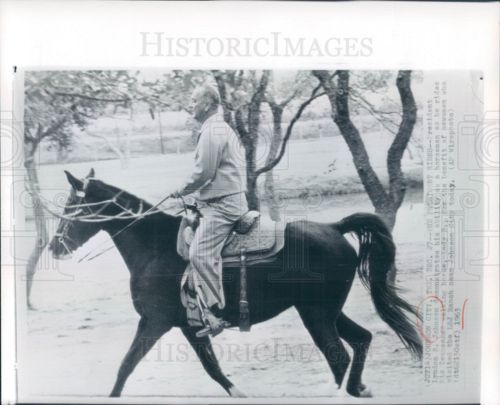 1964 Press Photo Lyndon B.Johnson President USA - Historic Images