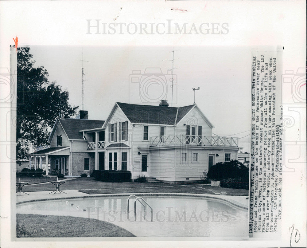 1971 Press Photo LYNDON B.JOHNSON SUMMER WHITE HOUSE - Historic Images