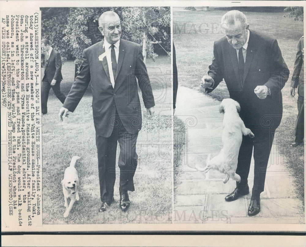 1967 Press Photo Lyndon Baines Johnson President us - Historic Images