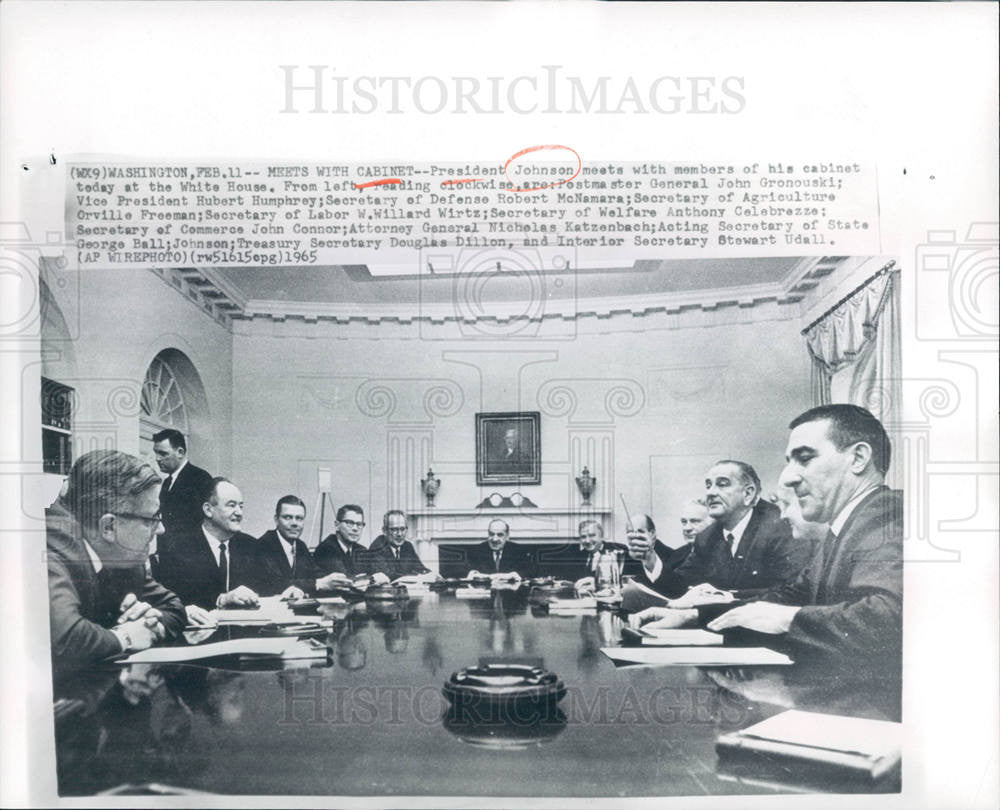 1965 Press Photo President Lyndon Johnson - Historic Images