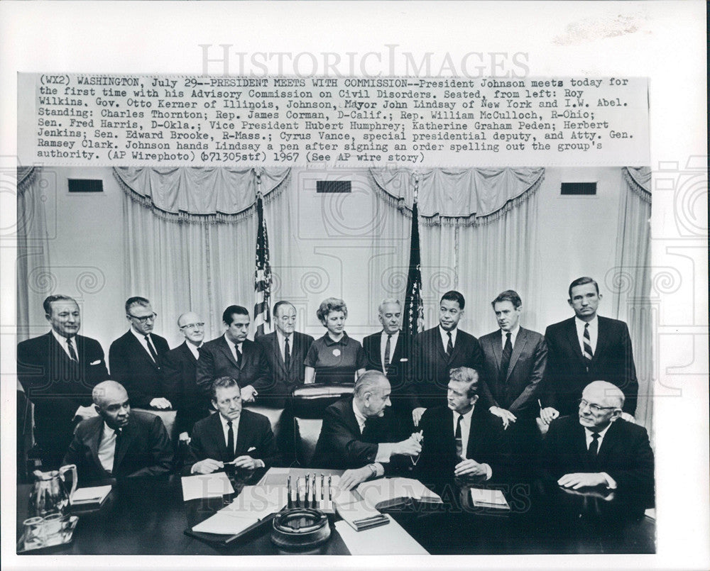 1967 Press Photo Johnson US President - Historic Images