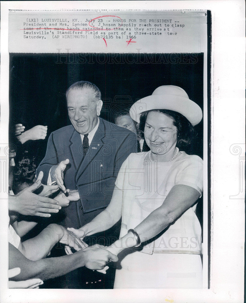 1966 Press Photo President and Mrs. Lyndon Johnson - Historic Images